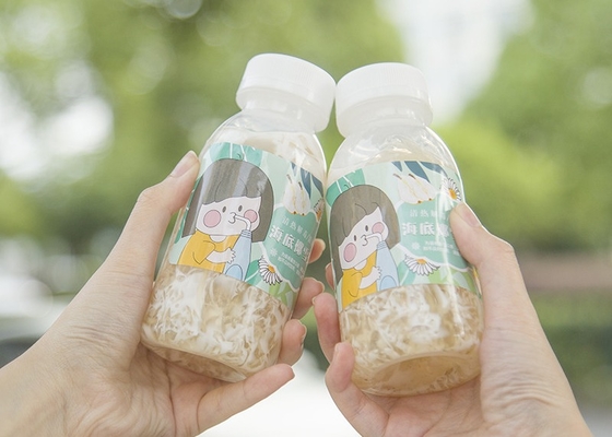 il tè del latte di soia di 400ml 14oz imbottiglia il quadrato termoresistente Juice Bottle Juicy di plastica