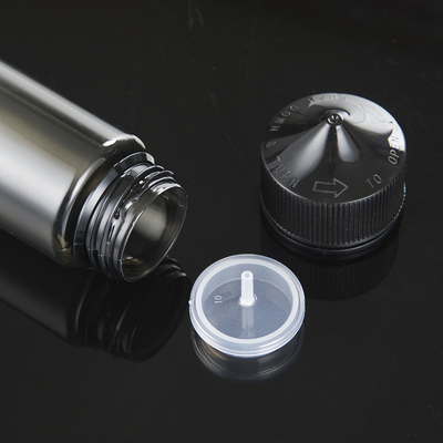 Bottiglie con tappo a vite in plastica da 60 ml Flacone contagocce liquido PET E a prova di manomissione