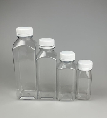 Colorato trasparente / personalizzato 250ml 350ml 500ml Bottiglia in PET di grado alimentare di succo di plastica con tappo stampato personalizzato