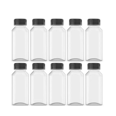 Colorato trasparente / personalizzato 250ml 350ml 500ml Bottiglia in PET di grado alimentare di succo di plastica con tappo stampato personalizzato