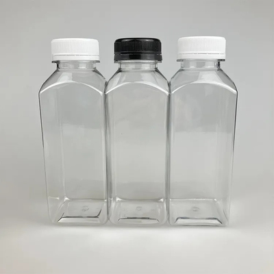 Colorato trasparente / personalizzato 250ml 350ml 500ml Bottiglia in PET di grado alimentare di succo di plastica con tappo stampato personalizzato