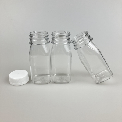 8oz 16oz contenitore di succo di plastica trasparente quadrato con tappo PP