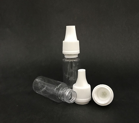 Bottiglia per gocciolante da 10 ml (Nero trasparente) RIUSSABILE, tappo a prova di bambino