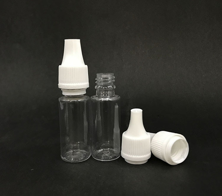 Bottiglia per gocciolante da 10 ml (Nero trasparente) RIUSSABILE, tappo a prova di bambino