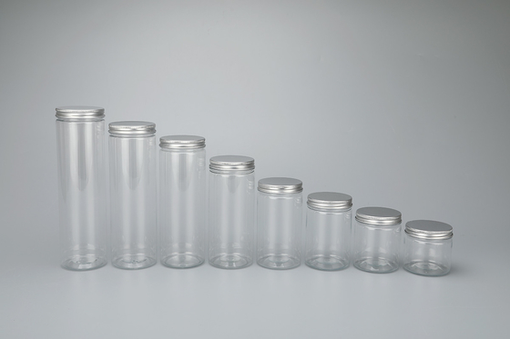 Contenitori per barattoli di plastica di stampa su misura di 65 mm di diametro e materiale di lunga durata