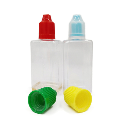 Bottiglie di plastica da 50 ml Materiale PET Bottiglie quadrate