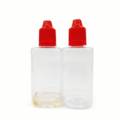 Bottiglie di plastica da 50 ml Materiale PET Bottiglie quadrate