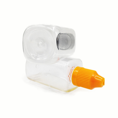 Bottiglie di plastica da 50 ml Materiale PET Bottiglie quadrate