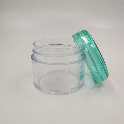 Mini Plastica Trasparente PS Crema per Occhi e Viso Vaso Cosmetico Imballaggio 3g 5g 10g 15g 20g Piccoli Barattoli di Plastica Con Capo Colorato