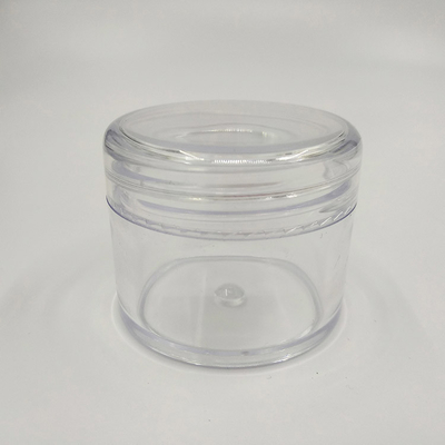 Mini Plastica Trasparente PS Crema per Occhi e Viso Vaso Cosmetico Imballaggio 3g 5g 10g 15g 20g Piccoli Barattoli di Plastica Con Capo Colorato