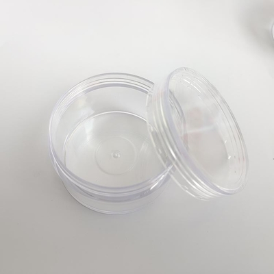 Vaso cosmetico in plastica a superficie liscia con logo personalizzato e guarnizione sensibile alla pressione