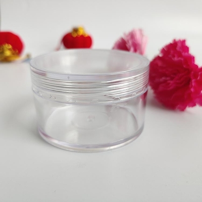Vaso cosmetico in plastica a superficie liscia con logo personalizzato e guarnizione sensibile alla pressione