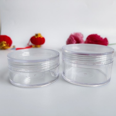 Vaso cosmetico in plastica a superficie liscia con logo personalizzato e guarnizione sensibile alla pressione