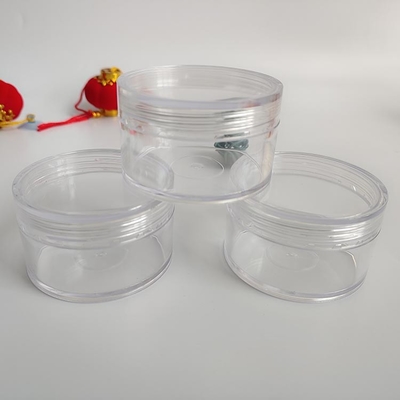 Vaso cosmetico in plastica a superficie liscia con logo personalizzato e guarnizione sensibile alla pressione