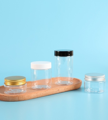 Barattoli cosmetici in plastica trasparente per lo stoccaggio di alimenti e cosmetici