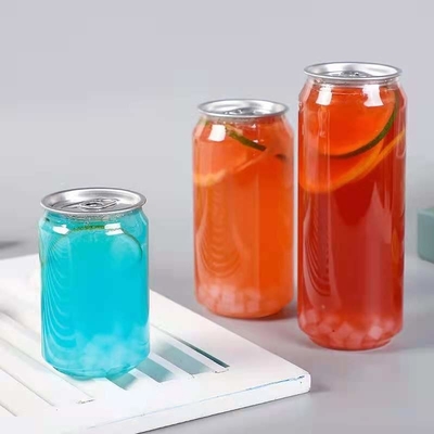 Barattolo ergonomico in plastica da 330 ml con anello di trazione