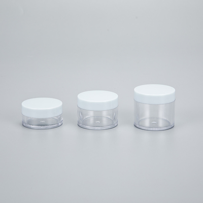 Logo personalizzato Vaso cosmetico in plastica con superficie liscia e stampa personalizzata