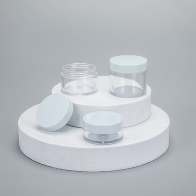 Logo personalizzato Vaso cosmetico in plastica con superficie liscia e stampa personalizzata