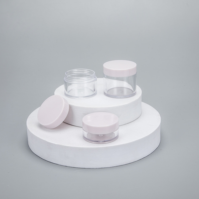 Logo personalizzato Vaso cosmetico in plastica con superficie liscia e stampa personalizzata
