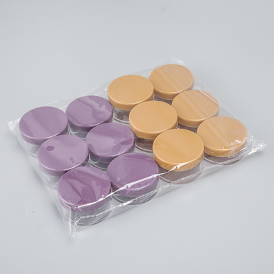 Contenitore vuoto di crema per il viso in plastica 5g 10g 15g 20g vasetto cosmetico con coperchio colorato