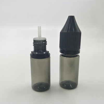 10 ml di bottiglie di plastica trasparenti per animali domestici con tappo bianco/nero anti-manipolazione