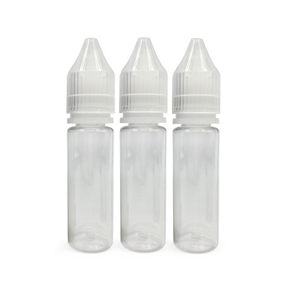 Bottiglie di plastica in PET da 15 ml per succo di olio essenziale con sigillante del tappo della bottiglia