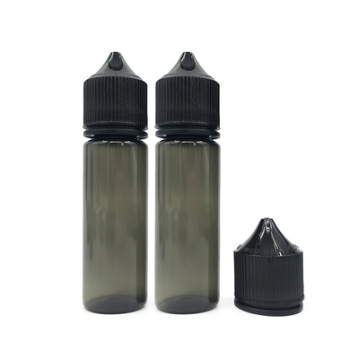Bottiglia per gocciolante in PET liquido compressibile da 50 ml con coperchio/capo nero o bianco