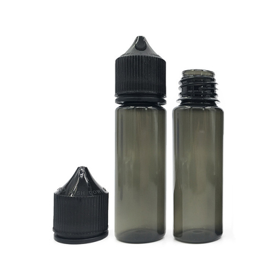 Bottiglia per gocciolante in PET liquido compressibile da 50 ml con coperchio/capo nero o bianco