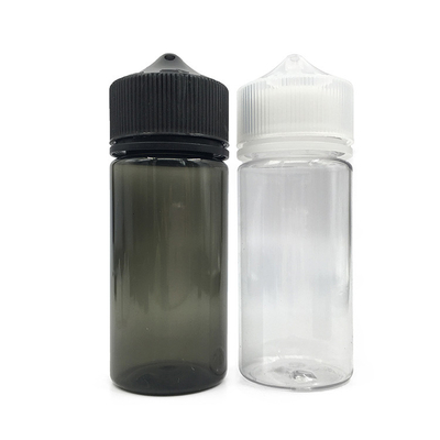 Bottiglia per gocciolante d'olio di 120 ml trasparente con gocciolante nero/bianco a prova di manomissione