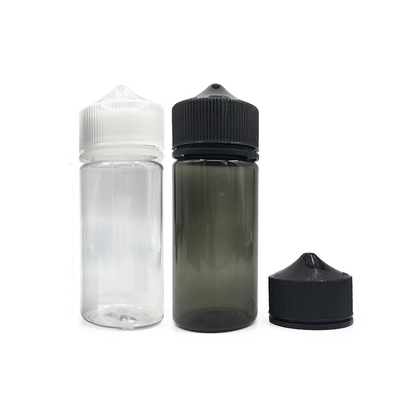 Bottiglia per gocciolante d'olio di 120 ml trasparente con gocciolante nero/bianco a prova di manomissione