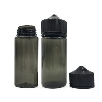 Bottiglia per gocciolante d'olio di 120 ml trasparente con gocciolante nero/bianco a prova di manomissione