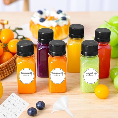 4oz 120ml bottiglia di succo di zenzero succo di barbabietola bottiglie vuote quadrate bottiglia di succo di plastica