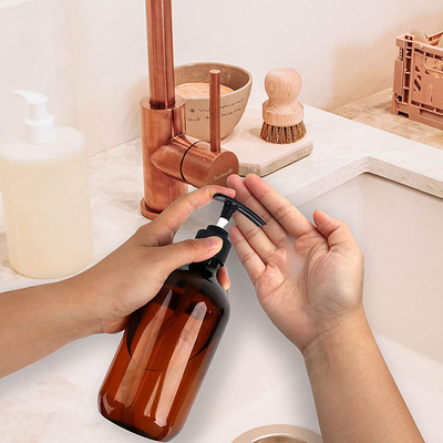 Colore personalizzato di alta qualità Amber 100ml 200ml 250ml 300ml 500ml Lotion Pump Gel Bottiglie PET