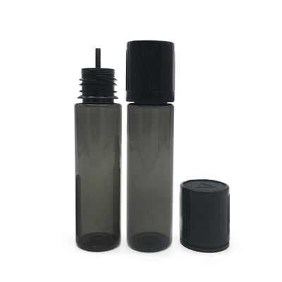 Bottiglia di plastica a coperchio piatto da 10 ml di colore nero traslucido