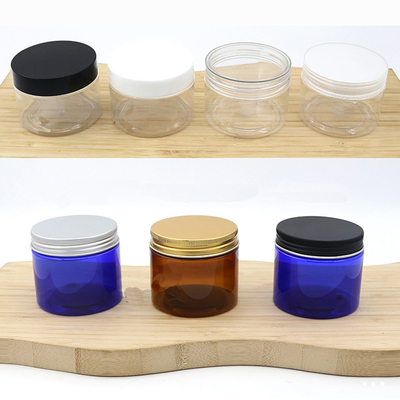 Produttore di barattoli all'ingrosso vuoto trasparente 50g 60g 70g 80g 150ml 180ml 250ml 350ml 500ml 600ml 8oz 16oz 32oz barattolo di plastica