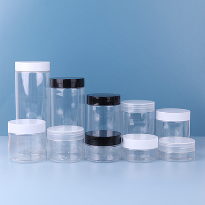 Vaso di plastica trasparente da 16 oz 500ml 700ml 800ml 850ml 1000ml contenitori di plastica in vaso PET marrone