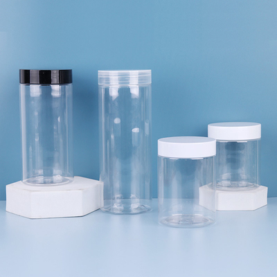 Vaso di plastica trasparente da 16 oz 500ml 700ml 800ml 850ml 1000ml contenitori di plastica in vaso PET marrone