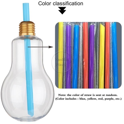 Bottiglie di tè di latte di plastica trasparente di medie dimensioni con manico di 0,5 kg di capacità quadrata di forma rotonda