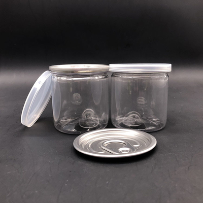 Bombole di plastica trasparente in PET con diametro 80mm 300# in alluminio