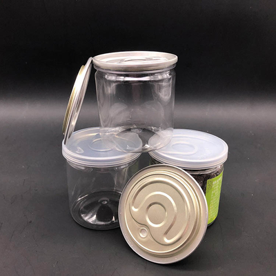 Bombole di plastica trasparente in PET con diametro 80mm 300# in alluminio