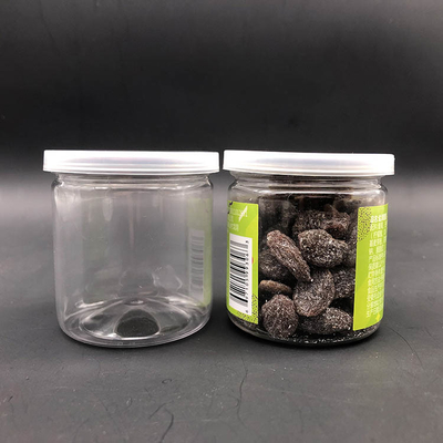 Dispositivi per barattoli di plastica personalizzati Imballaggio trasparente 8oz Barattoli per il logo