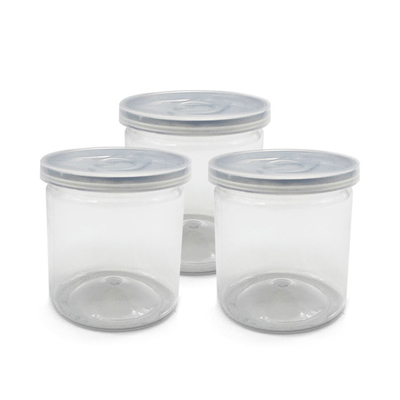 Più popolare 4oz 8oz chiara giara di plastica rotonda per animali da compagnia contenitore di plastica di qualità alimentare