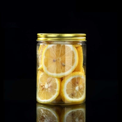Contenitori di plastica trasparente Logo personalizzabile 2oz-8oz Capacità con coperchio in alluminio
