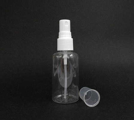 Bottiglia a spruzzo in plastica PET rotonda trasparente Superficie liscia Uso quotidiano durevole Vari capacità