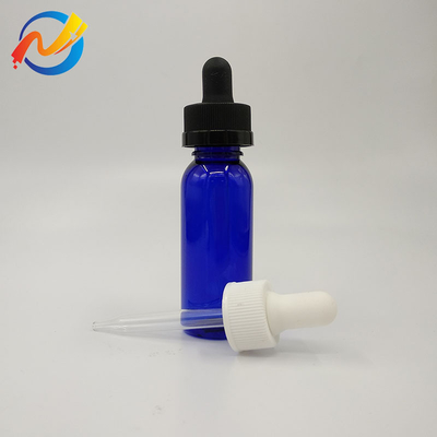 15ml Logo personalizzato Bottiglie di plastica per goccioline Superficie liscia Trasparente Nero Personalizzare