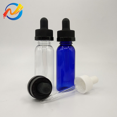 15ml Logo personalizzato Bottiglie di plastica per goccioline Superficie liscia Trasparente Nero Personalizzare