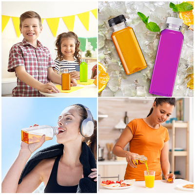 Modern Square Round Plastic Bubble Tea Jugs con manico Chiusura impermeabile 120ml-500ml Capacità