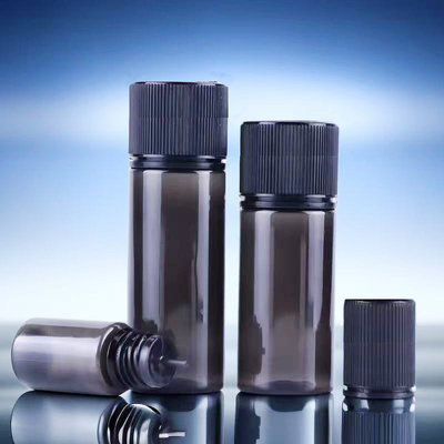Proof Child Round Transparent E Liquid Bottles Custom Logo Screen Printing Tipo collo