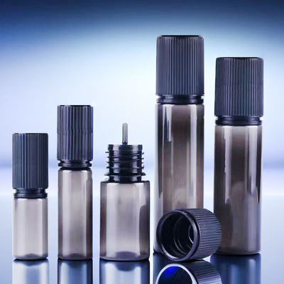 Proof Child Round Transparent E Liquid Bottles Custom Logo Screen Printing Tipo collo
