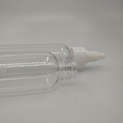 Bottiglie di plastica a vite con pannello di etichetta personalizzato